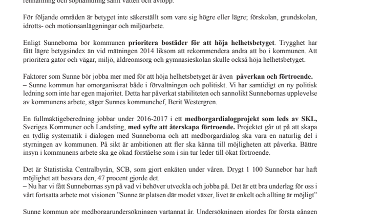 Sunneborna tycker till om sin kommun