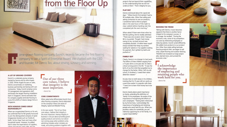 Evorich 1st Featured on @Home Magazine by Home-Fix
