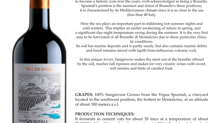 Vingårdsbetecknad vinlåda från Val di Suga Brunello di Montalcino i begränsad upplaga på Systembolaget