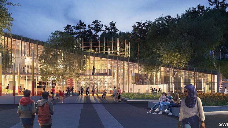 Kulturkorgen - vy från stråket Rymdtorget