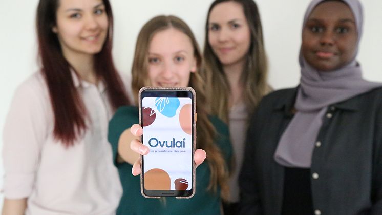 Katarina Stojanovic, Sandra Liljeqvist, Kristina Stojanovic, Leyla Ali Dholey, grundare av Ovulai. Foto: Privat