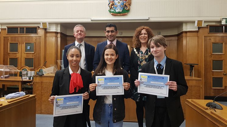 ​Woodhey pupil wins vote of confidence in UK Youth Parliament