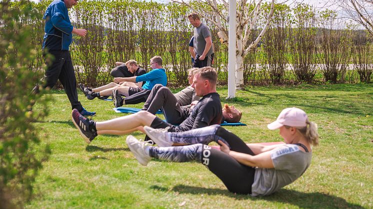 Full fart på den gemensamma träningen