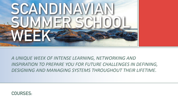 Har du sett vår broschyr om Scandinavian Summer School Week 2019?