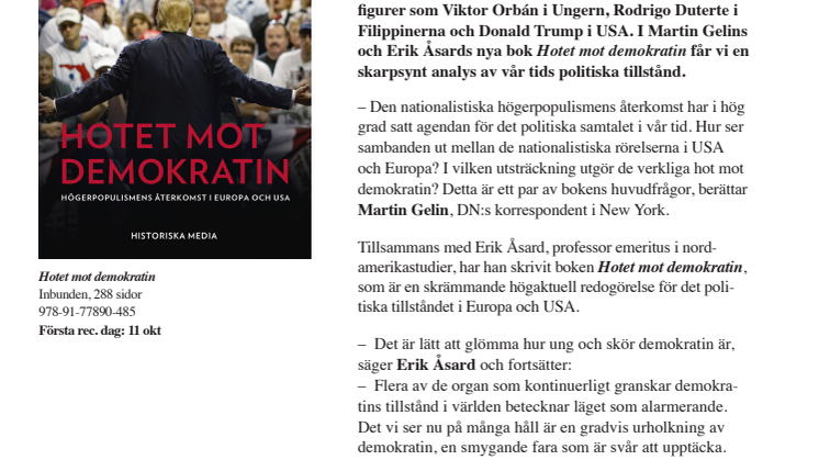Ny och högaktuell bok om högerpopulismens återkomst