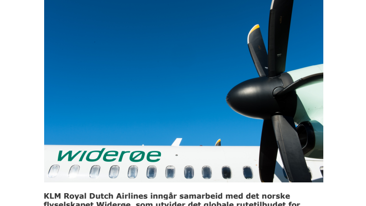 KLM signerer samarbeidsavtale med Widerøe