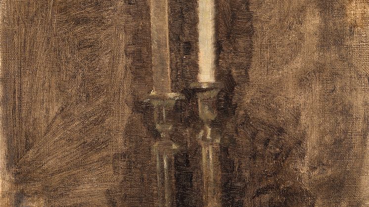 Vilhelm Hammershøi: To lys på et bord
