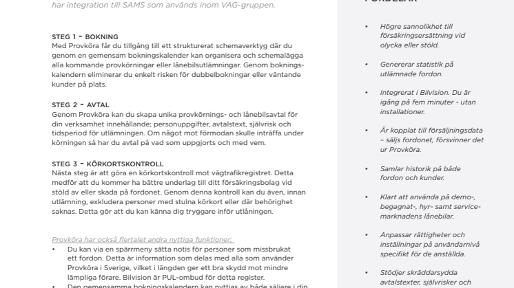 Skiftgång i Provköra