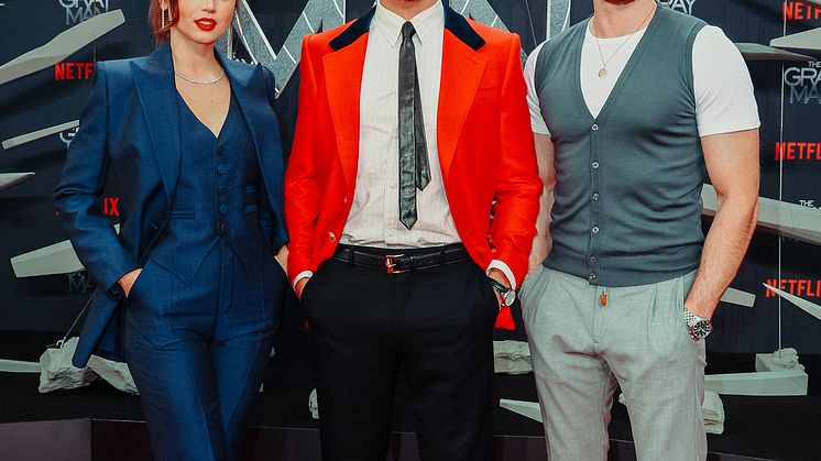 Ana de Armas, Ryan Gosling og Chris Evans ved The Gray Man premieren