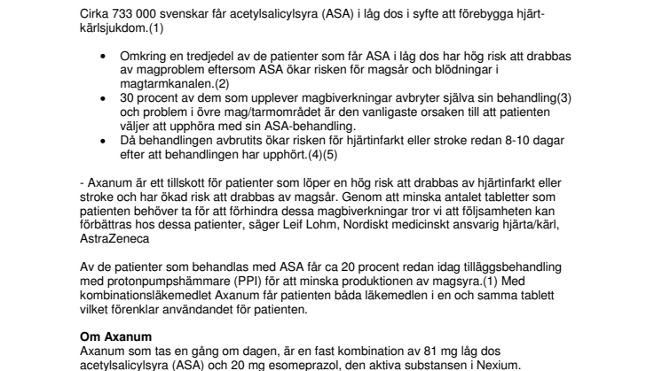 Läkemedelsverket ger godkänt för ny förebyggande behandling av hjärt/kärlsjukdom