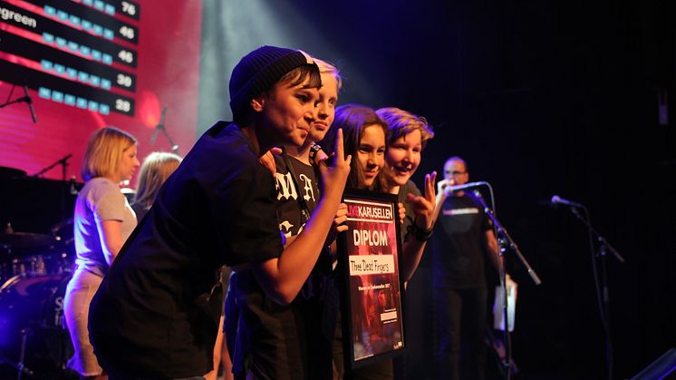 Three Dead Fingers från Västerås, rekordunga vinnare i Livekarusellen 2017. Foto: Erik Hansen