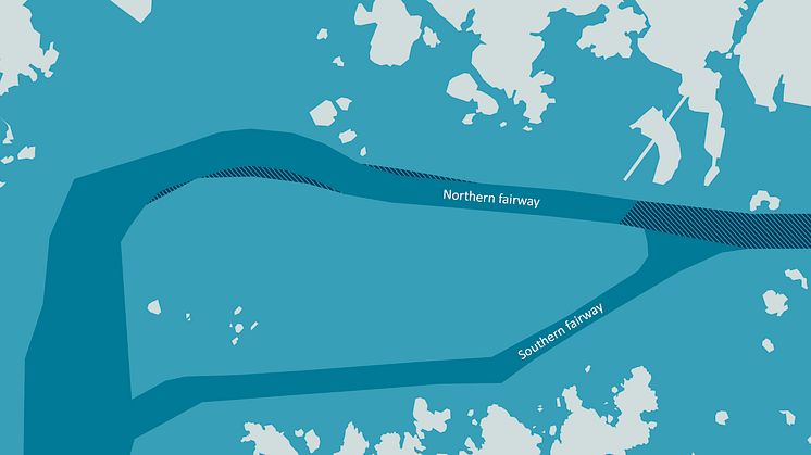 Layout of the Port of Gothenburg fairway. Image: Gothenburg Port Authority.
