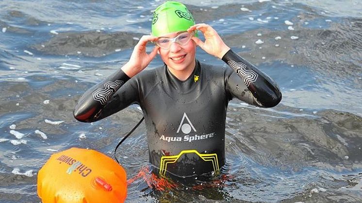 12-year-old swimmer tackles Great North Swim for the Stroke Association