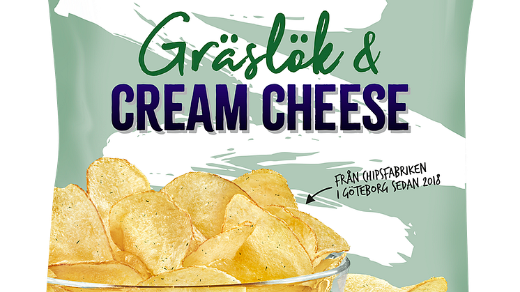 Estrella potatischips Gräslök & Cream Cheese, 2018 