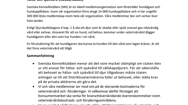 Remissvar över betänkandet Bättre förutsättningar inom djurens hälso-och sjukvård.pdf