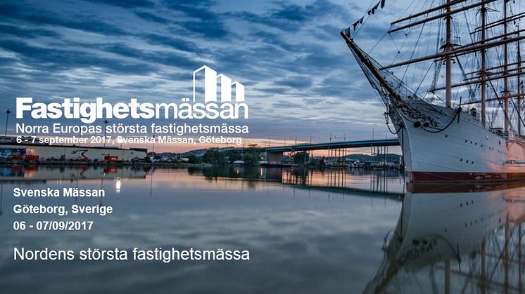 Besök oss på Fastighetsmässan i Göteborg 6-7 september