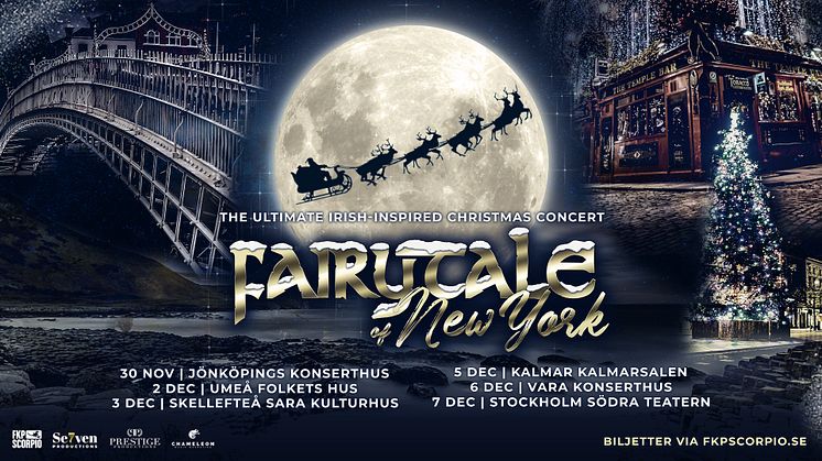 Succén Fairytale of New York kommer till Sverige för fem irländskinspirerade julkonserter!