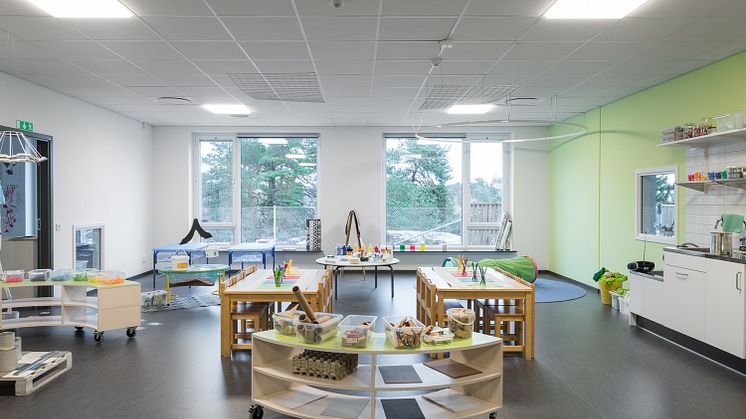 Utskogens förskola, innemiljö