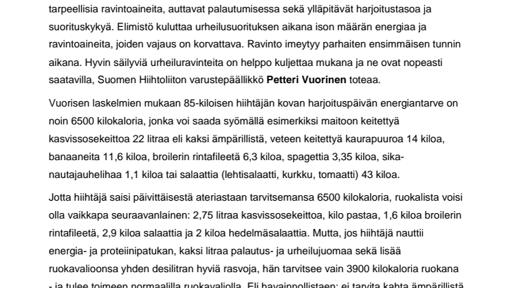 Miksi urheilijat käyttävät urheiluravinteita?