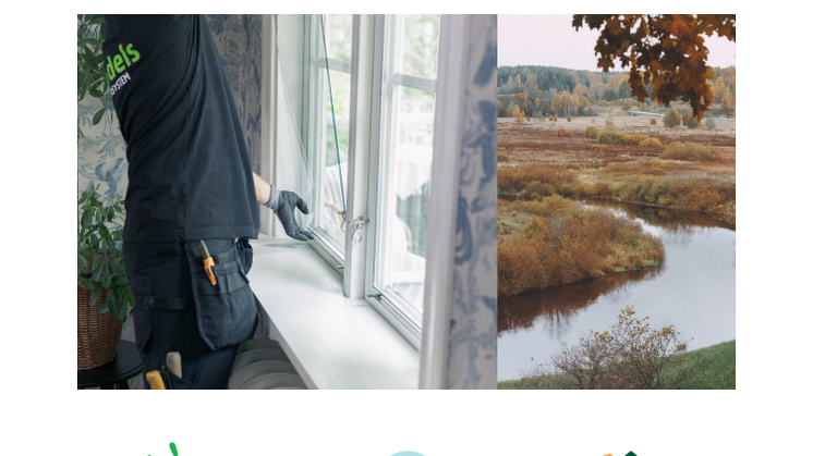 Livscykelanalys för installerat tvåglas fönster, platsbyggd isolerruta och nytt tre-glas fönster