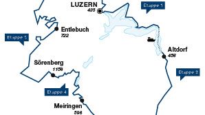 Route 1291_Karte ©Luzern Tourismus