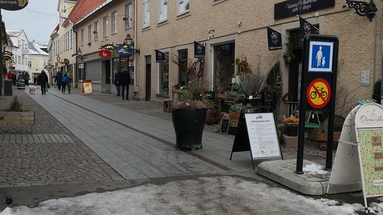 Storgatan i Vadstena med markvärme
