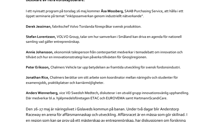 SAAB och VOLVO på Affärsracet 26-27 maj 