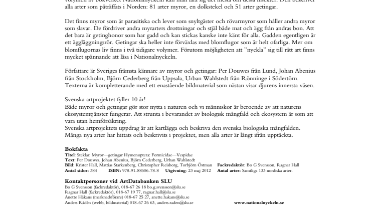 Allt om myror och getingar 
