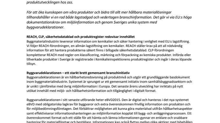 Miljökrav, kunskap och innovationskraft bygger hållbara hus - använd informationen