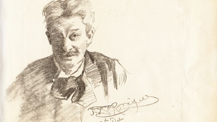 Portræt af Georg Brandes - udført af P.S. Krøyer