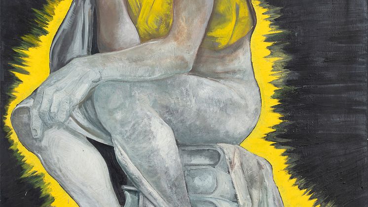Vanessa Baird, Self portrait Big fart, Oil on Canvas, 1990, 