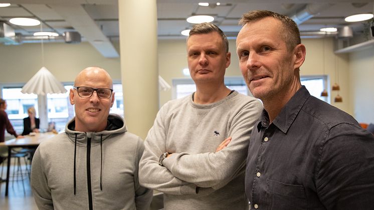 Från vänster: Reidar Hagner, Kenneth Hammarstedt och Peter Norberg, Develog AB.