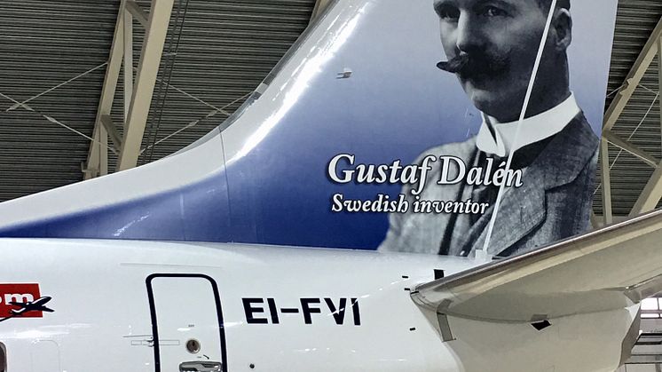 Nobelpristagaren Gustaf Dalén pryder nu ett av Norwegians flygplan