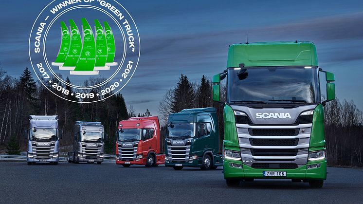 Scania vinner sin femte "Green Truck"-tittel