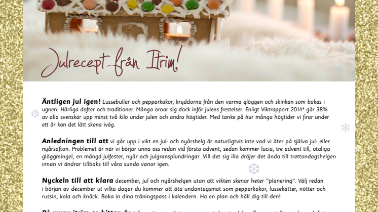 Julrecept från Itrim