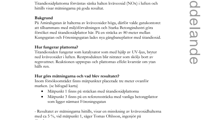Nya betongplattor sänker halten av kväveoxid i luften