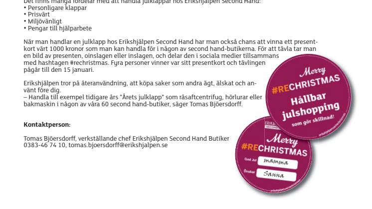 Hållbar julshopping som gör skillnad - Merry #ReChristmas