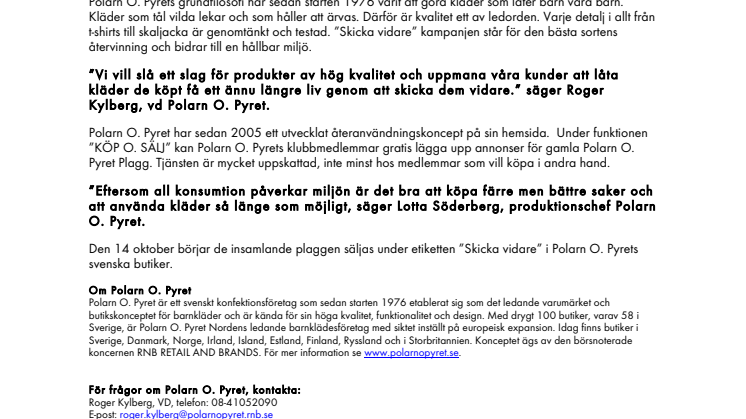 Polarn O. Pyret ger gamla kläder nytt liv