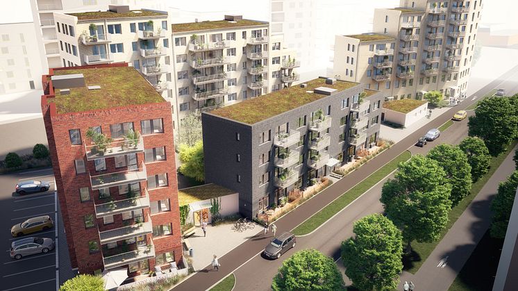 Bostad2021: Start för uthyrning i Poseidons nya ekologiska kvarter på Mandolingatan