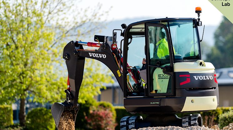 Volvo EX2 - minigrävare arbete
