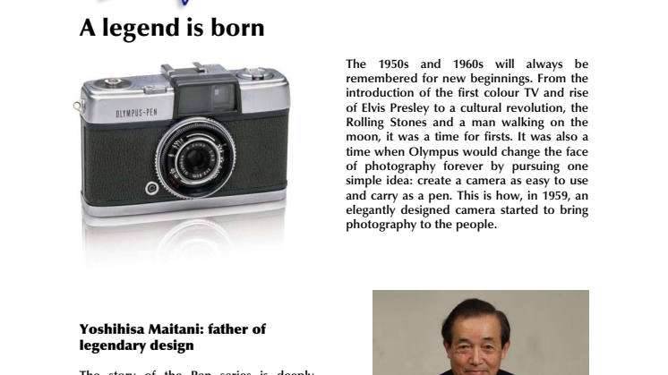 Historia kring Olympus PEN 1959-
