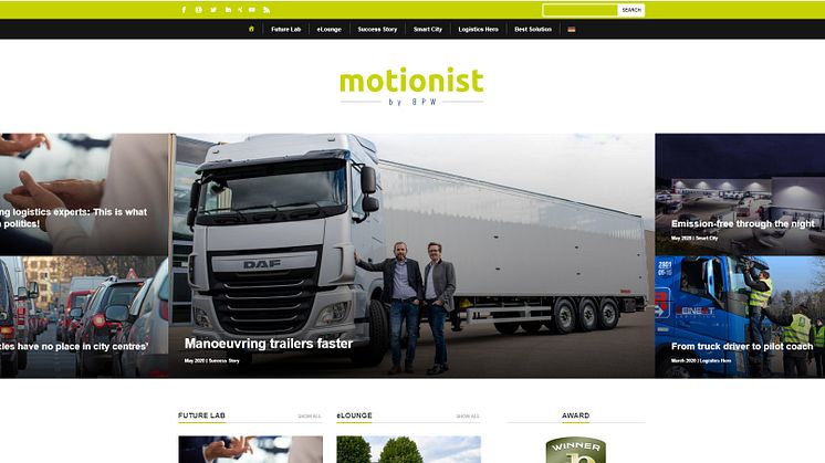 motionist.com from BPW is the online portal for everyone who wants to make a difference in the transport and logistics industry 