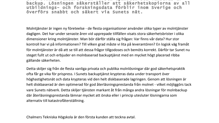 Säkerhet i molntjänster - universitet väljer svensk lösning