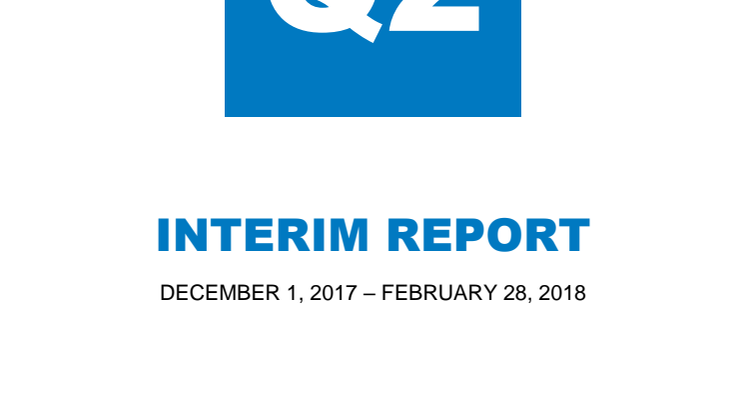 Interim report for the period Dec 1 2017 – Feb 28 2018, Q2