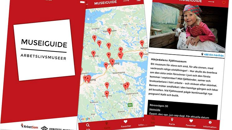 Museiguiden i app-format gör det lätt att hitta ett arbetslivsmuseum i närheten