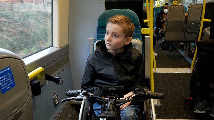 Jasper on train 