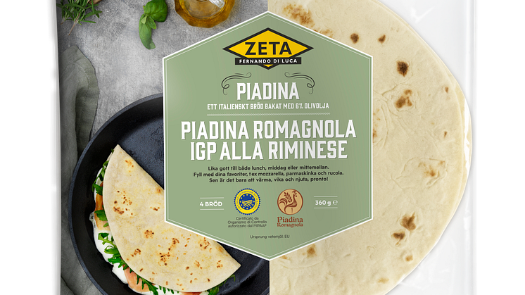 Zeta lanserar Piadina – en modern italiensk klassiker