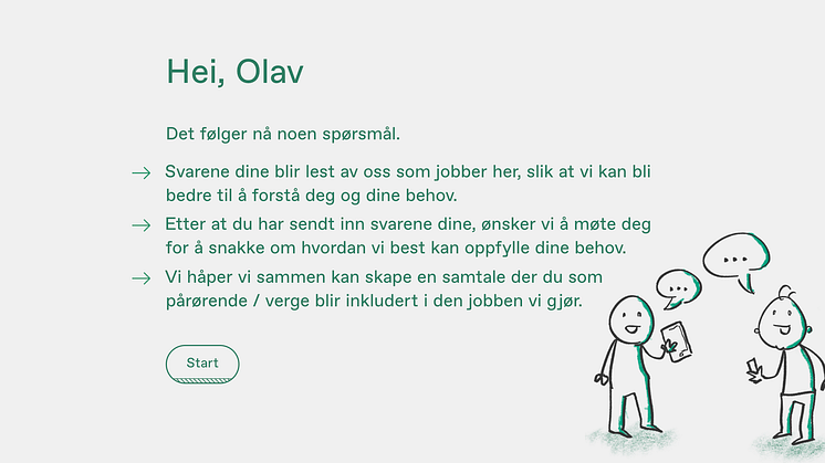 SLIK: Den nettbaserte løsningen som kom ut av sprinten ser slik ut.
