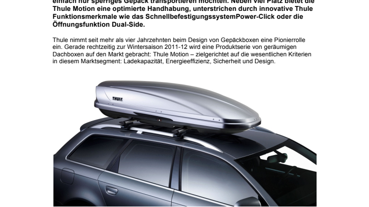 Thule Motion - das neue Raumwunder