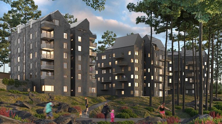 Familjebostäders hus på Uggleberget